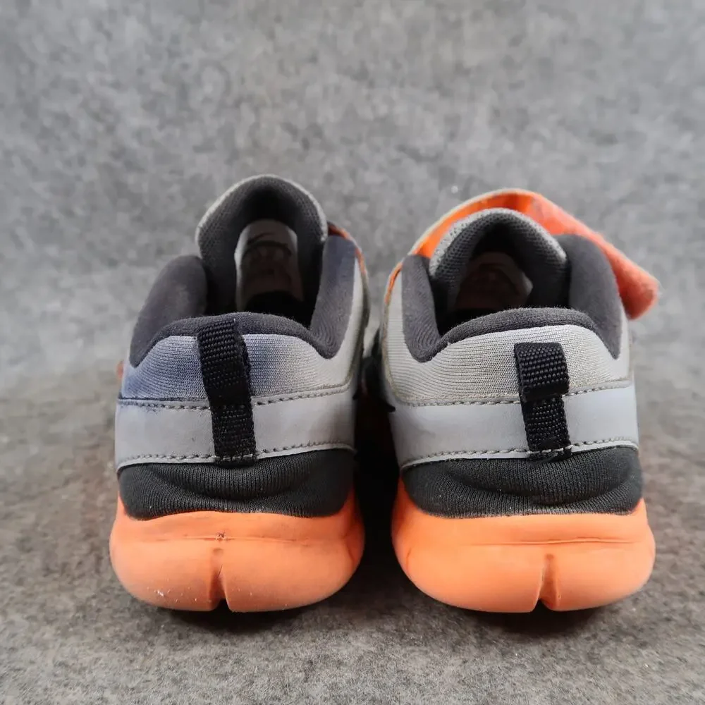 Nike Shoes Kids 10C Athletic Trainer Free 5 Sneakers Casual Easy On Grey Orange - Picture 6 of 12